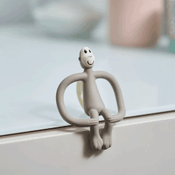 Image showing the Original Monkey Teething Toy, Grey product.