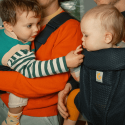 Image showing the Omni Deluxe Mesh Baby Carrier, Midnight Blue product.