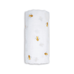 Image showing the Muslin Swaddle, Bees product.