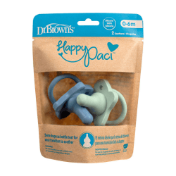 Image showing the Happypaci Pack of 2 Silicone Soothers, Blue product.