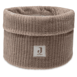 Image showing the Cloudy Rib Small Storage Basket, Milky Coffee product.