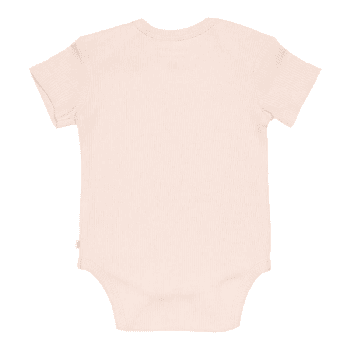 Image showing the Flowers & Butterflies Short Sleeve Ribbed Bodysuit, 0 - 2 Months, Pink product.