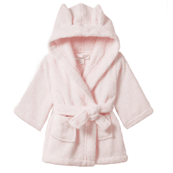 Image showing the Bunny Ears Baby Robe, 6 - 12 Months, Pink product.