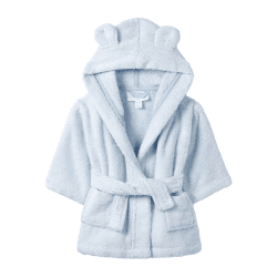 Image showing the Bear Ears Baby Robe, 6 - 12 Months, Blue product.