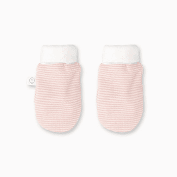Image showing the Baby Mittens, Blush Stripe product.