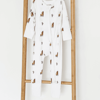 Image showing the Llama Bamboo Zip Sleepsuit, 3 - 6 Months product.
