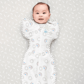 Image showing the Designer Original Swaddle Sleeping Bag, 0.5 Tog, 3 - 6 Months, Rainbow product.