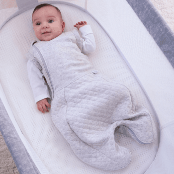 Image showing the Swaddle to Sleep Sleeping Bag, 2.5 TOG, 0 - 4 Months, Minimal Grey product.