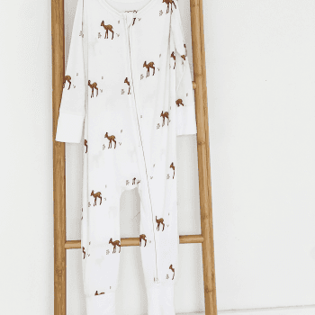 Image showing the Bambi Bamboo Zip Sleepsuit, 0 - 3 Months product.
