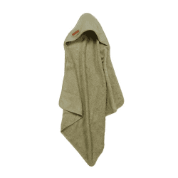 Image showing the Pure Hooded Baby Towel, Olive product.
