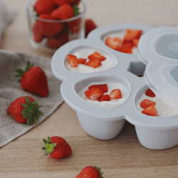 Image showing the Silicone Weaning Portions Tray, Light Mist product.