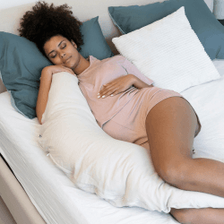 Image showing the Comfy Big Pregnancy Pillow, Muslin Almond product.