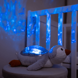 Image showing the Tranquil Penguin Musical Night Light, Grey product.