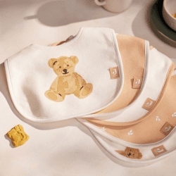 Image showing the Teddy Bear Pack of 5 Bibs product.
