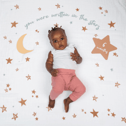 Image showing the Milestone Muslin Blanket & Cards Gift Set, Written in the Stars product.
