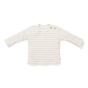 Image showing the Baby Bunny Stripes Long Sleeve Top, 4 - 6 Months, Sand product.