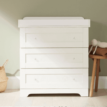 Image showing the Rio Chest of Drawers with Changing Unit, White product.