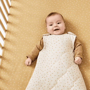 Image showing the Organic Baby Sleeping Bag, 2.5 Tog, 0 - 6 Months, 0-6 months, Linen Rice product.