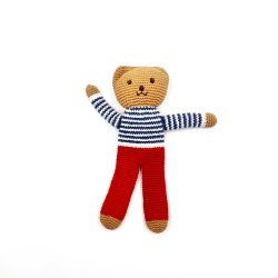 Image showing the Flipps Teddy Soft Toy, Red Trousers product.