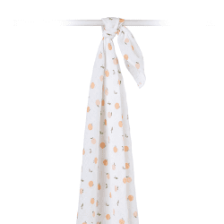 Image showing the Muslin Swaddle, Peaches product.