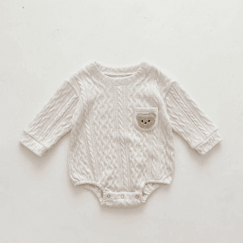 Image showing the Autumn Bear Bodysuit, 0 - 6 Months, White product.