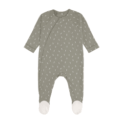 Image showing the Sleepsuit Pyjama GOTS, 3 - 6 Months, Speckles Olive product.
