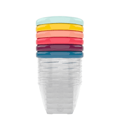 Image showing the Babybols Set of 6 Baby Food Storage Containers, 180ml product.