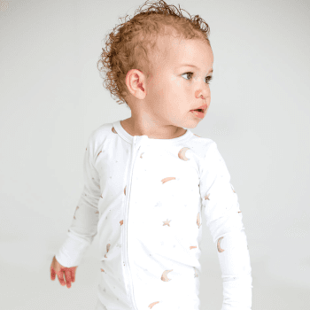 Image showing the Galaxy Bamboo Zip Sleepsuit, 0 - 3 Months product.