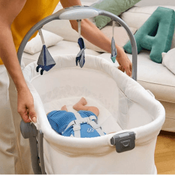 Image showing the Baby Hug 5-in-1 Crib, Earl Grey product.