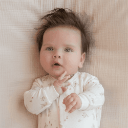 Image showing the Baby Bunny Baby Romper, 4 - 6 Months, White product.