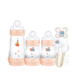 Image showing the Welcome to the World 5 Piece Baby Bottle Set, Pink product.
