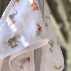Image showing the Essentials Pack of 2 Hooded Towels, Elephant Circus product.