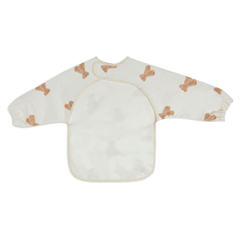 Image showing the Waterproof Bib with Sleeves, Teddy Bear product.