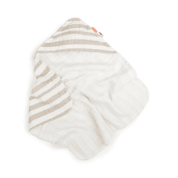 Image showing the Stripes Hooded Baby Bath Towel, Sand product.