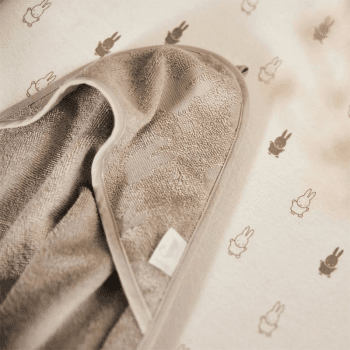 Image showing the Jollein x Miffy Hooded Baby Towel, 75 x 75cm, Nougat product.
