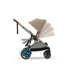 Image showing the eGazelle S Single to Double Pushchair, Almond Beige product.