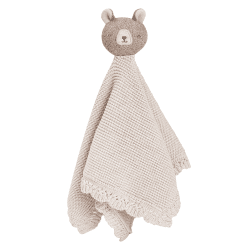 Image showing the Brave Bear Knitted Cuddle Cloth, Beige product.