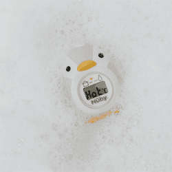 Image showing the Penguin Bath & Room Thermometer, Grey product.