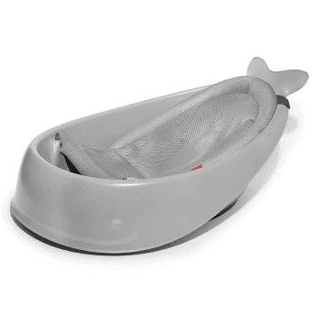 Image showing the Moby Smart Sling 3 Stage Baby Bath Tub, Grey product.