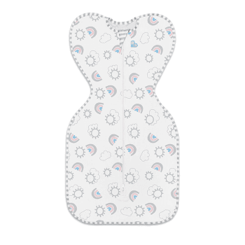 Image showing the Designer Original Swaddle Sleeping Bag, 0.5 Tog, 3 - 6 Months, Rainbow product.