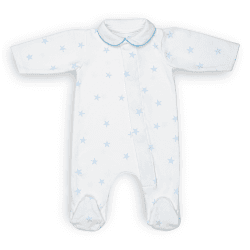 Image showing the Stars Magnetic Fastening Sleepsuit Onesie, 3 Months, Pale Cloud Blue product.