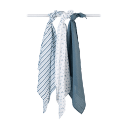 Image showing the Pack of 3 Mini Muslin Cloths, Blueberries product.