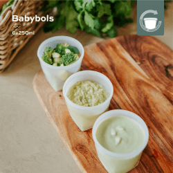 Image showing the Eco Babybols Set of 6 Bio-Based Plastic Baby Food Containers, Multi product.