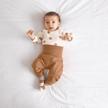Image showing the Hight Waist Pants GOTS, 0 - 3 Months, Caramel product.