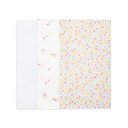 Image showing the Set of 3 Muslin Squares, 70 x 70cm, Anemone product.
