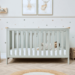 Image showing the Misha Cot Bed, Sage & Golden Oak product.