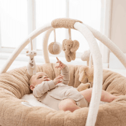 Image showing the Teddy Stuffed Baby Gym, Beige product.