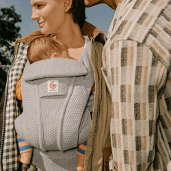 Image showing the Omni Deluxe Mesh Baby Carrier, Pearl Grey product.