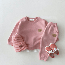 Image showing the The Bear Colour Tracksuit, 6 - 12 Months, Pink product.