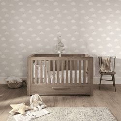 Image showing the Franklin 2 Piece Nursery Furniture Set (excl. Mattress), Grey Wash product.